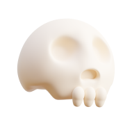 3D Halloween Holiday Celebration Illustration Skull 2