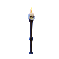 3D Halloween Holiday Celebration Illustration Skull Torch