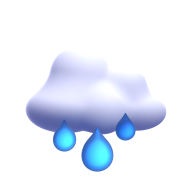 3d heavy rain weather and climate icon illustration