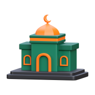 3D Islam Ramadhan Illustration Icon Mosque