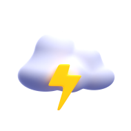 3d lightning weather and climate icon illustration