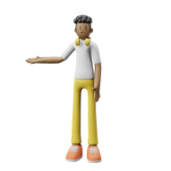 3D Male Character Poses Illustration Black Young Boy (5)