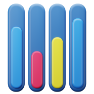 3D Money Finance and Accounting Illustration Bar Chart