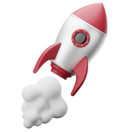 3D Money Finance and Accounting Illustration Rocket