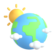 3D Nature and Environment Illustration Icon Earth