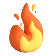 3D Nature and Environment Illustration Icon Fire