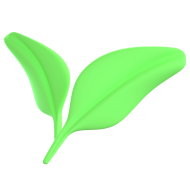 3D Nature and Environment Illustration Icon Leaf