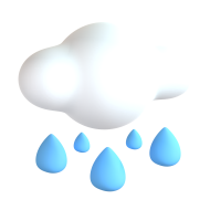 3D Nature and Environment Illustration Icon Rain