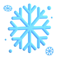 3D Nature and Environment Illustration Icon Snow