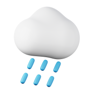 3D Nature and Weather Illustration Rain 4