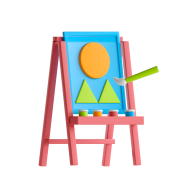 3D School Education and Elearning UI Illustration Icon  Art