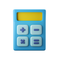 3D School Education and Elearning UI Illustration Icon Calculator