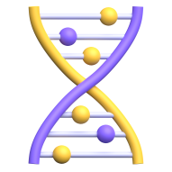 3D Science Education and Elearning Illustration Icon DNA