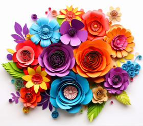 3D Tumbler Colorful flowers Pattern Illustration (13)