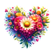 Floral Heart Design.