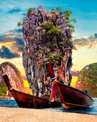 Scenery Thailand sea and island .Adventures and exotic travel concept