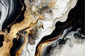 Marble, ink, paint, abstraction. Close-up image. Colorful abstra