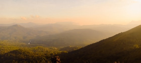 sunrise over the mountains,Green,mountains,nature,landscape,