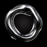 Aluminium – Liquid Metal sphere shapes black background (1)