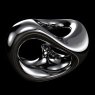 Aluminium – Liquid Metal sphere shapes black background (10)