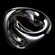 Aluminium – Liquid Metal sphere shapes black background (5)