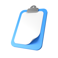 Back to School 3D Illustration Icon Clipboard