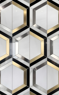 background illustration luxury geometric pattern golden white black