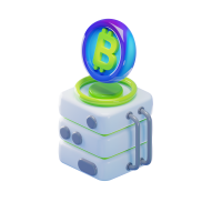 Bitcoin Server Cryptocurrency 3D Icons