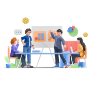 Business and Marketing Illustration Business Training