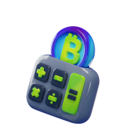 Calculator Cryptocurrency 3D Icons