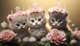 Cat and Dogs HD Pet Lovers Wallpaper Illustrations Crown