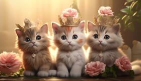 Cat and Dogs HD Pet Lovers Wallpaper Illustrations Crown