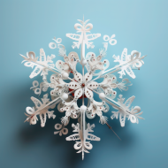 Charming Musical Snowflakes Background Illustration (10)