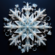 Charming Musical Snowflakes Background Illustration (11)