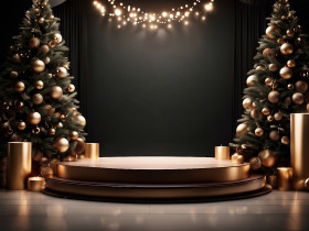 christmas elegant luxury podium stage display mockup show product (13)