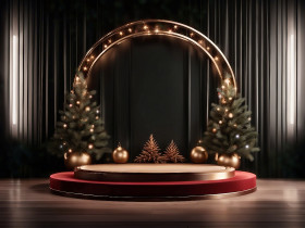 christmas elegant luxury podium stage display mockup show product (15)