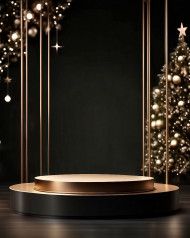 christmas elegant luxury podium stage display mockup show product