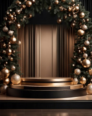 christmas elegant luxury podium stage display mockup show product (22)