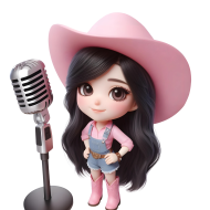 Cute Pink Girl Musical Performance 3D Doll Illustration (1)