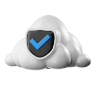 Cyber Security 3D Illustration Icon Cloud Protection