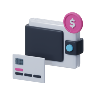 Digital Payment 3d icon Wallet 3