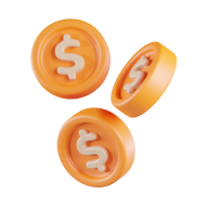 Finance and Currency Exchange 3d Icon Coins