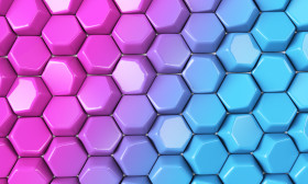 hexagons. Modern background. Modern wallpaper. 3d illustration