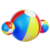 Kid's Toy 3D Illustration RUBBER BALL