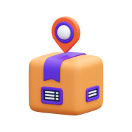 Logistic 3D Illustration Icon package location