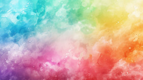 Magical rainbow world abstract watercolor background