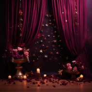 Mulberry Midnight Celebration Background Decoration (2)