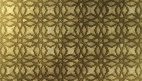 Decorative pattern with golden artistic texture. Ethnic lattice with interlacing lines and geometric