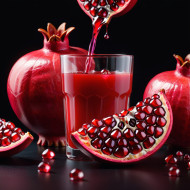 photo pomegranate juice with pieces beet isolated smooth background (2)