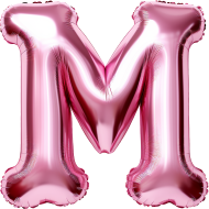 pink foil balloon alphabets m